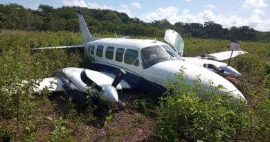 SEDENA y FAM aseguraron aeronave y 460 kilos de cocaína en Campeche